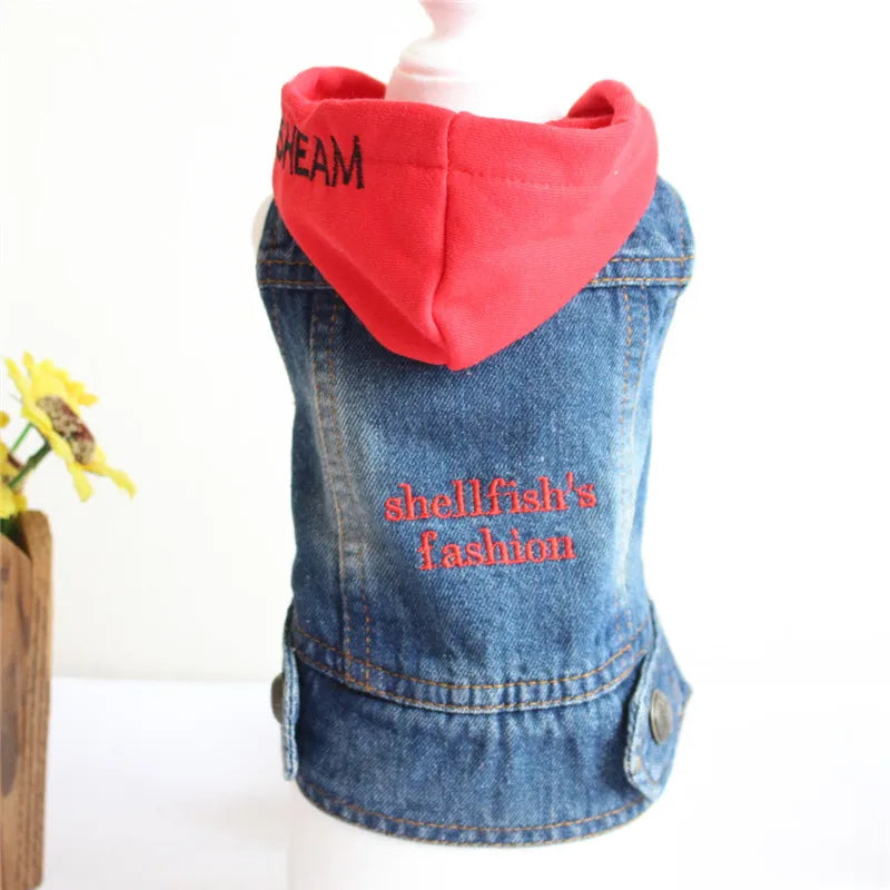 Premium Denim Cat Vest - Spring & Autumn Jacket for Small to Medium Cats