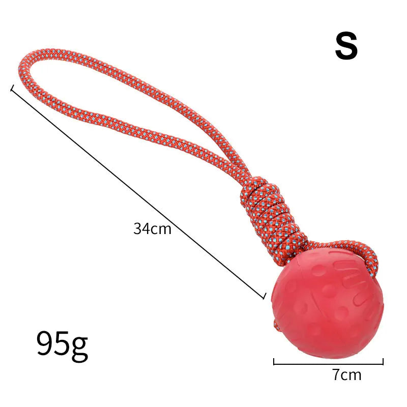 Durable Rubber Ball Dog Toy - Bite-Resistant Interactive Play Ball