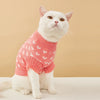 Heart Graphic Cat Sweater - Soft Warm Pet Clothing