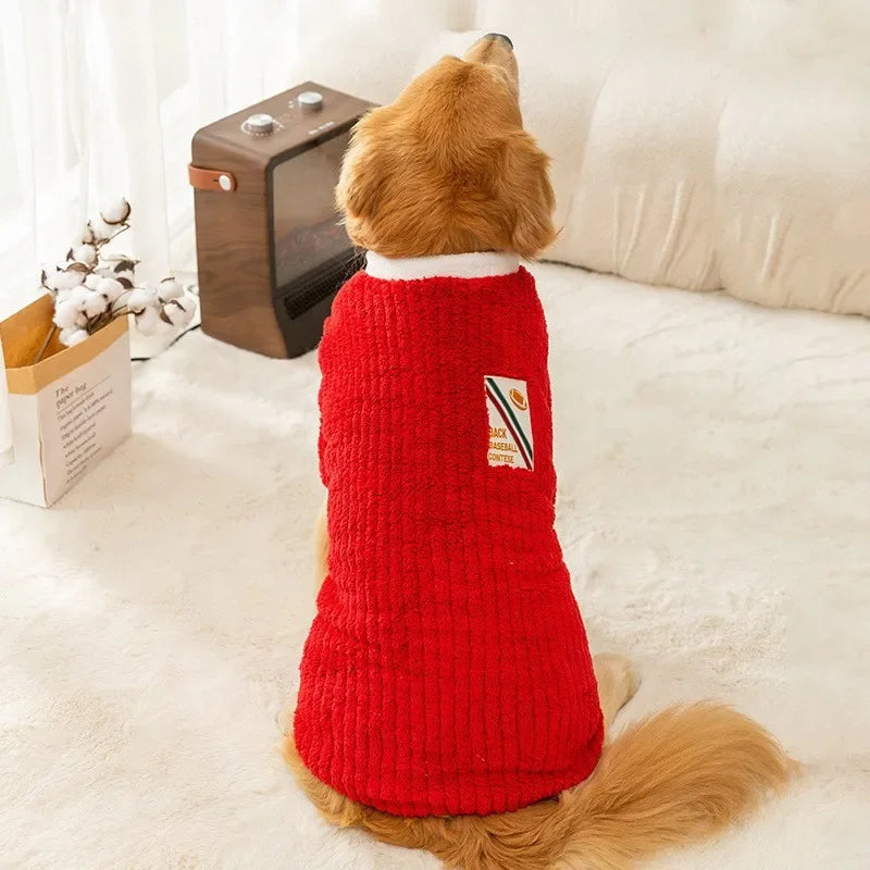 Fleece Dog Hoodie for Large Dogs