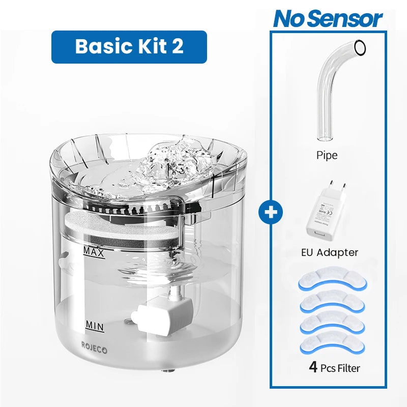 ROJECO Automatic Cat Water Fountain with Sensor