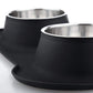 Double Dog Bowl with Non-Slip Silicone Mat