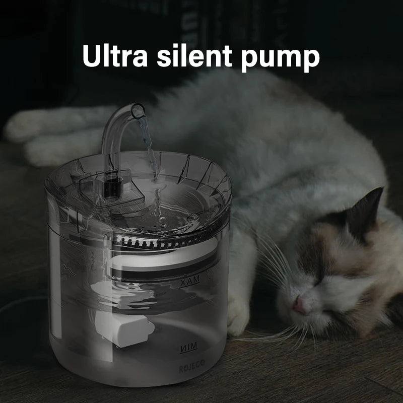 ROJECO Automatic Cat Water Fountain with Sensor