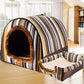 Warm Foldable Pet House with Star Print