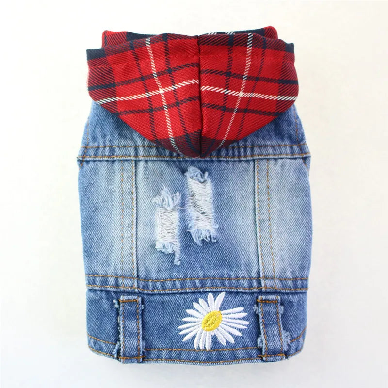 Premium Denim Cat Vest - Spring & Autumn Jacket for Small to Medium Cats