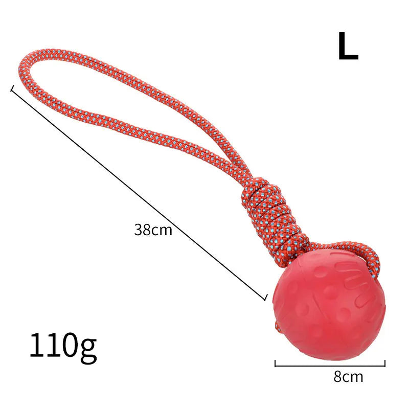 Durable Rubber Ball Dog Toy - Bite-Resistant Interactive Play Ball