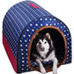 Warm Foldable Pet House with Star Print