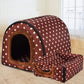 Warm Foldable Pet House with Star Print