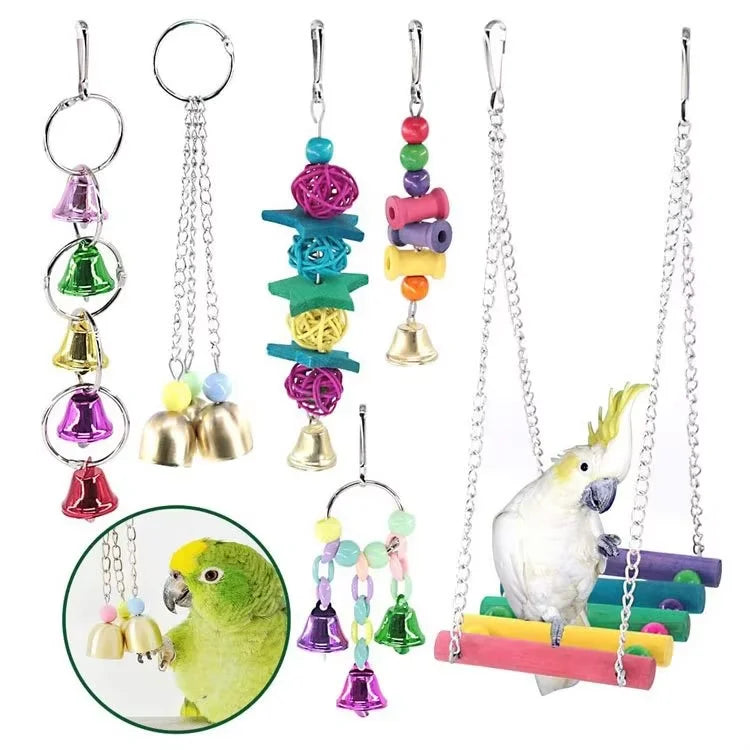 Parrot Biting and Chewing Toy Set