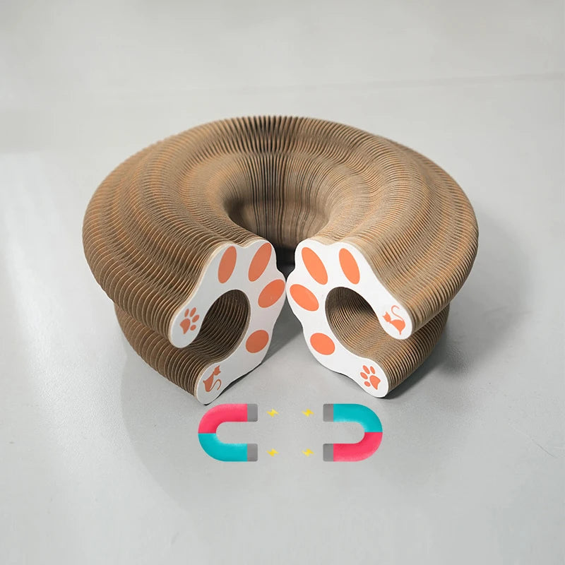 Round Corrugated Cat Scratching Board with Ball