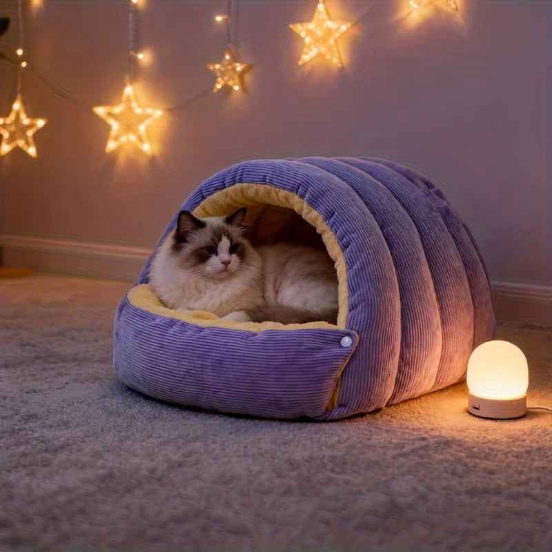 Warm Cat Bed with Soft Sleeping Nest