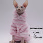 Double-Sided Fluffy Winter Jacket for Hairless Cats & Sphynx