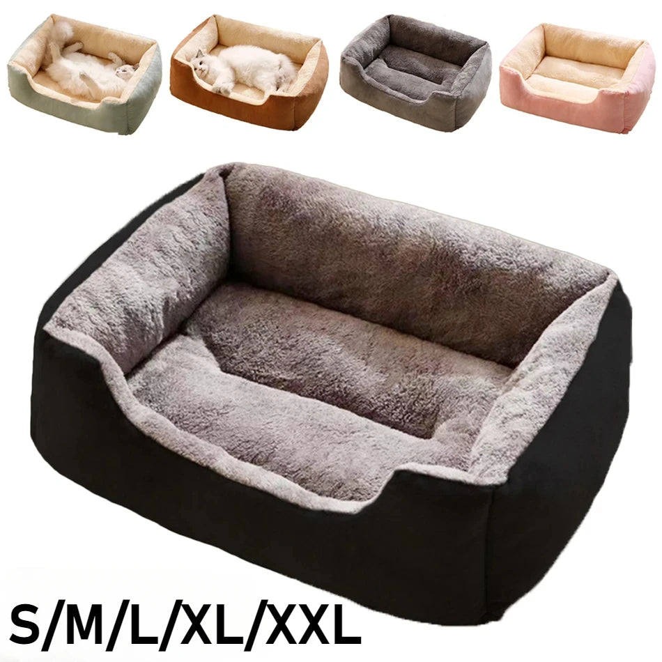 Premium Plush Pet Bed - Soft Breathable Cushion Basket for Cats & Dogs