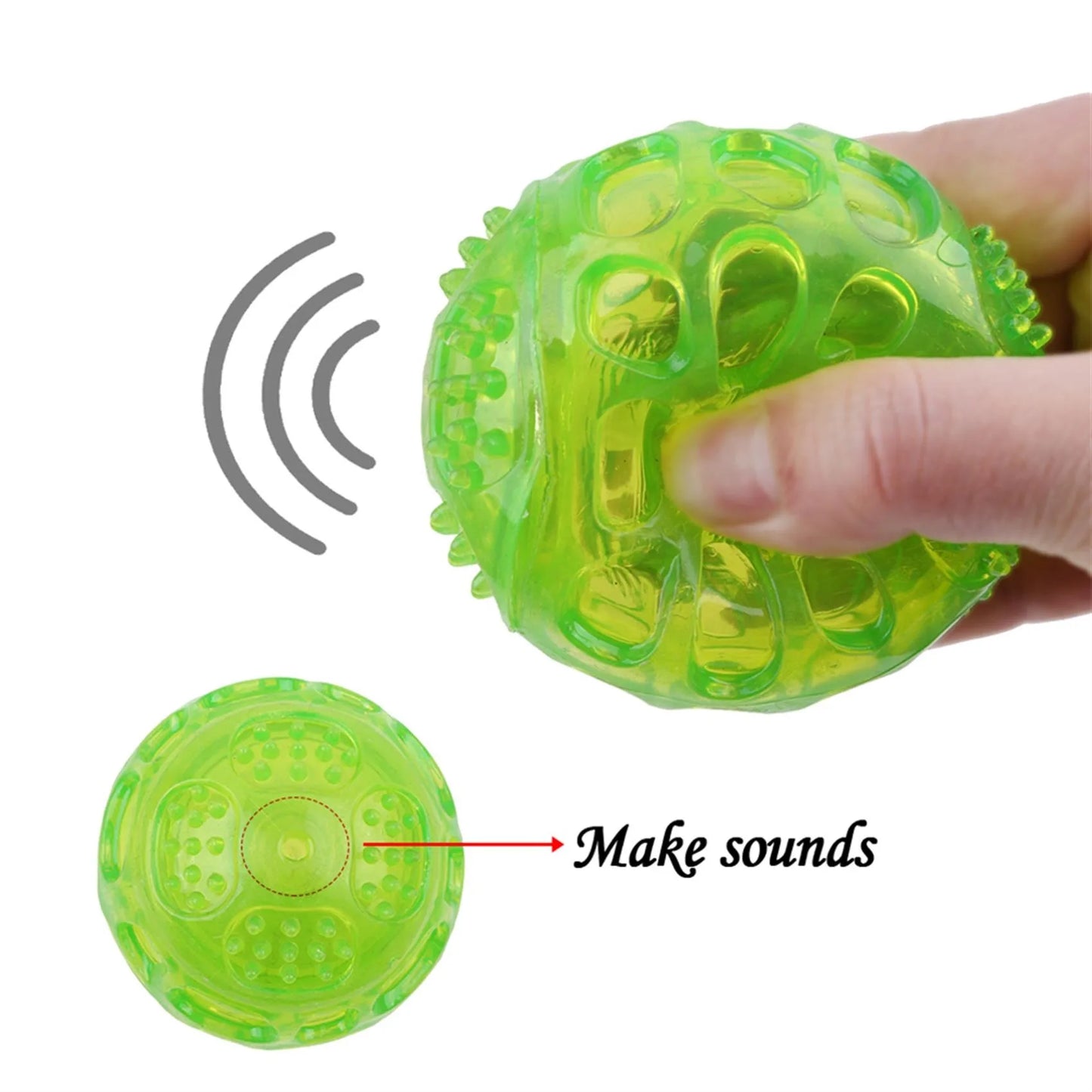 Waterproof Dog Chew Toy Ball - Interactive Squeaky Bite-Resistant Training Toy