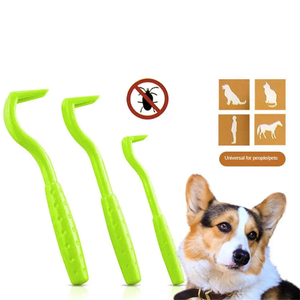 Professional Pet Tick & Flea Remover Tool Set - Safe Tweezer for Dogs & Cats