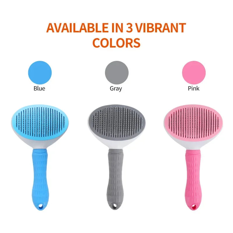 Self-Cleaning Pet Grooming Brush