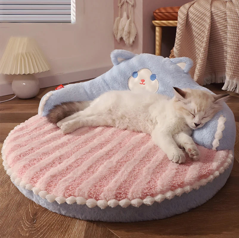 Premium Winter Pet Bed - Plush Velvet Cushion for Cats & Small Dogs