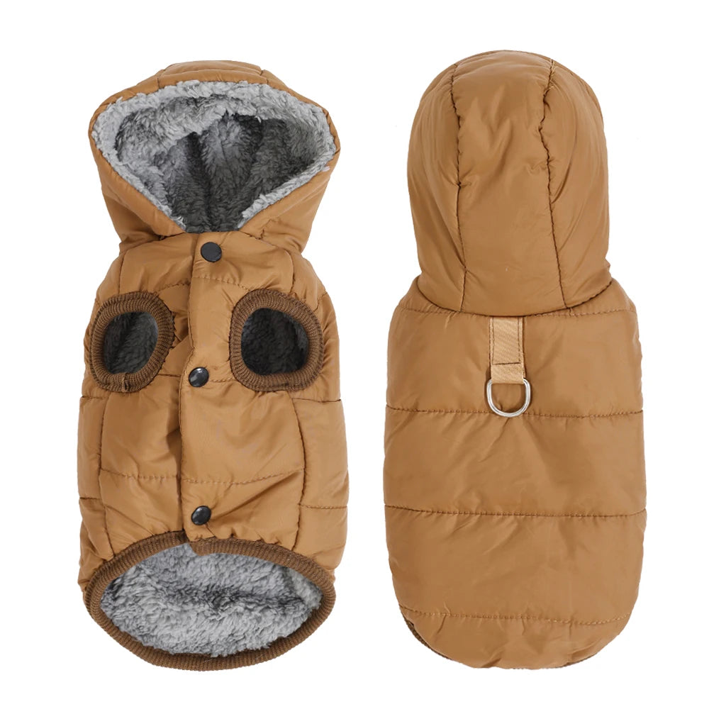 Waterproof Hooded Winter Coat for Small to Medium Dogs & Cats