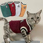 Collegiate Style Pet Vest - Winter Warm Sweater for Cats and Small Dogs