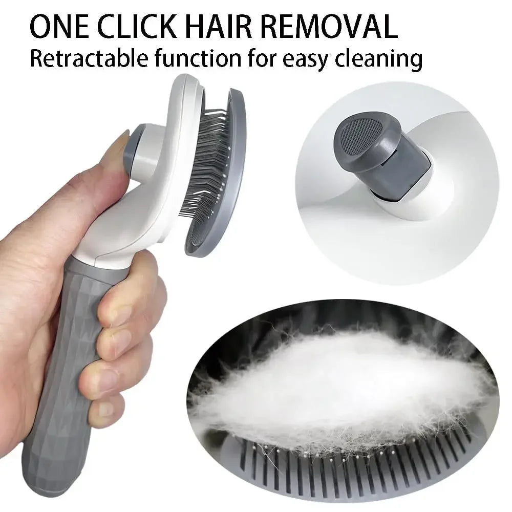 Self-Cleaning Pet Grooming Brush