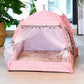 Premium Velvet Cat Tent Bed - Semi-Enclosed Cozy Nest for Cats & Small Dogs