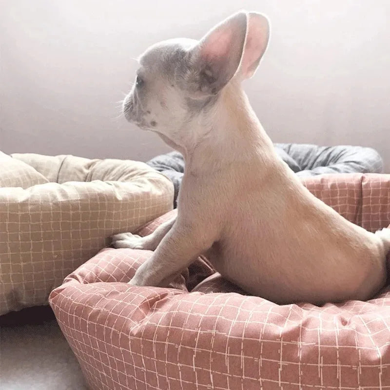 Premium Plush Pet Bed - Comfortable Basket for Small to Large Dogs & Cats