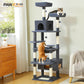 Large Cat Tree Tower with Scratching Posts and Hammock