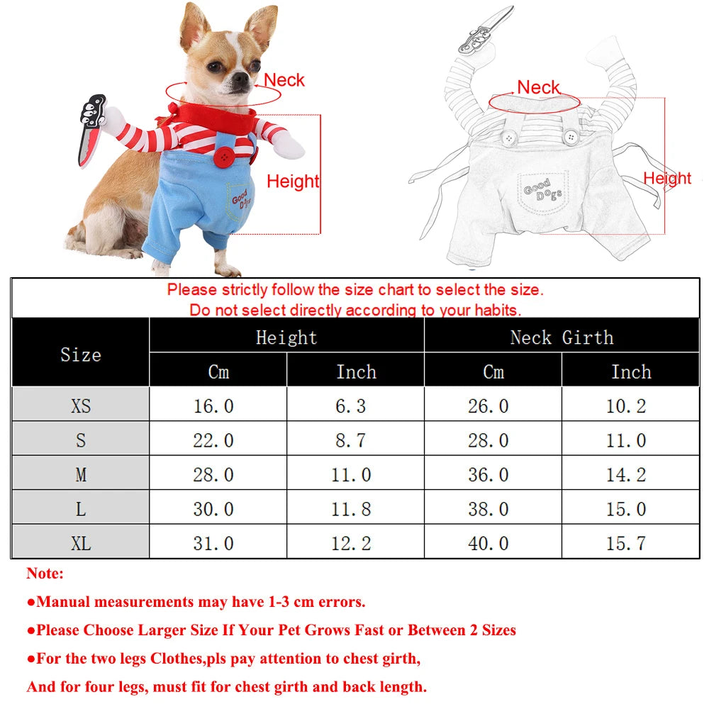 Premium Halloween Dog Costume - Adjustable Cosplay Outfit for Small & Medium Dogs