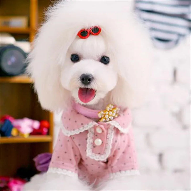 Adorable Pet Heart Sunglasses & Hair Clips - Fashion Accessories for Dogs & Cats