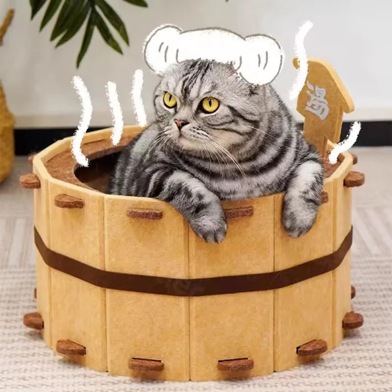 Premium Felt Cat Bed - Semi-Enclosed Four Season Pet House