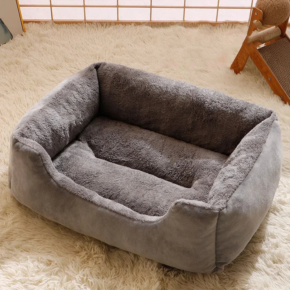 Premium Plush Pet Bed - Soft Breathable Cushion Basket for Cats & Dogs