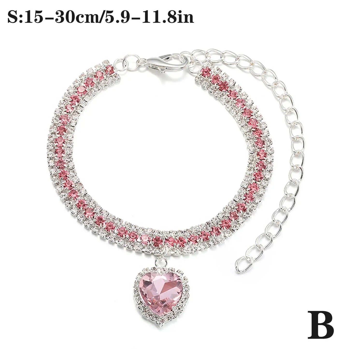 Rhinestone Cat Collar with Crystal Pendant