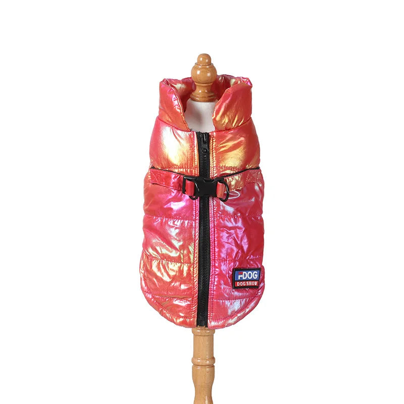 Rainbow Gradient Pet Vest - Warm Winter Coat for Small to Medium Dogs