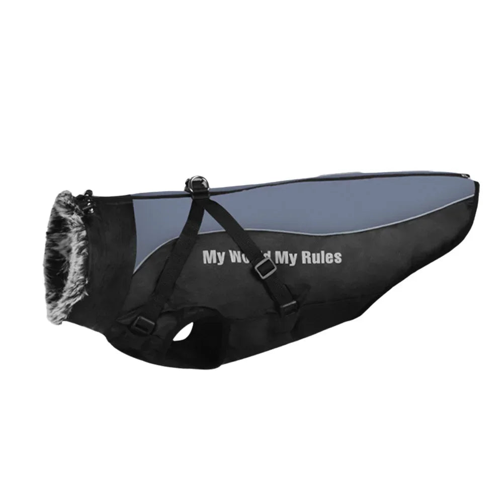 Winter Warm Big Dog Coat with Fur Collar