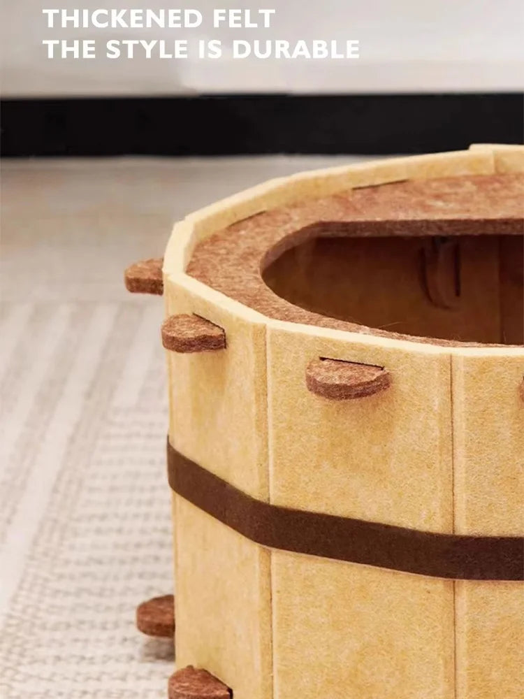 Premium Felt Cat Bed - Semi-Enclosed Four Season Pet House