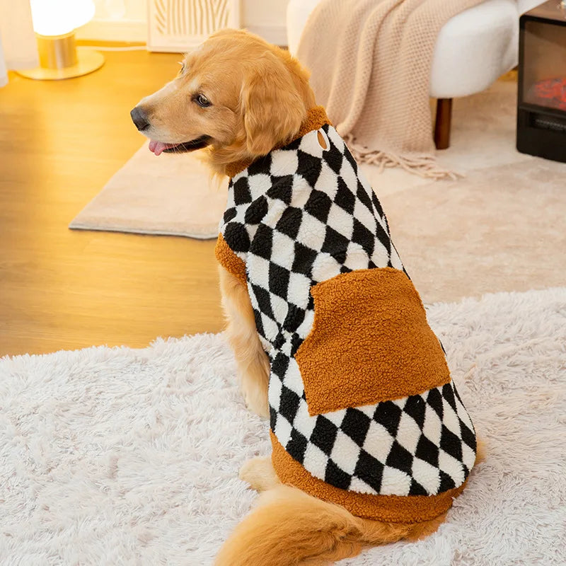 Fleece Dog Hoodie for Large Dogs