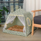 Premium Velvet Cat Tent Bed - Semi-Enclosed Cozy Nest for Cats & Small Dogs