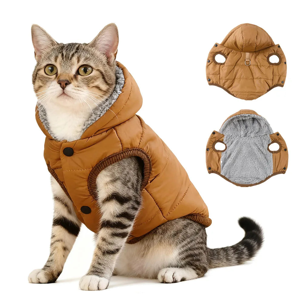 Waterproof Hooded Winter Coat for Small to Medium Dogs & Cats