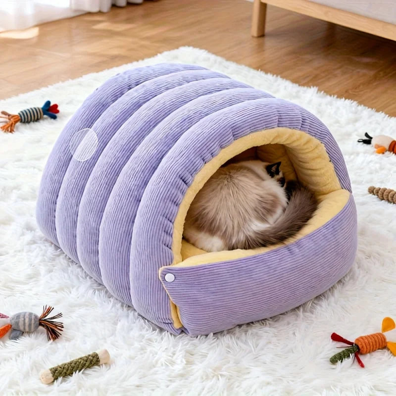 Warm Cat Bed with Soft Sleeping Nest
