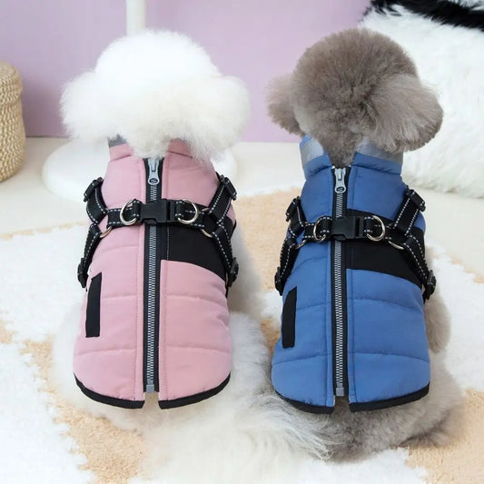 Waterproof Dog Jacket with Harness
