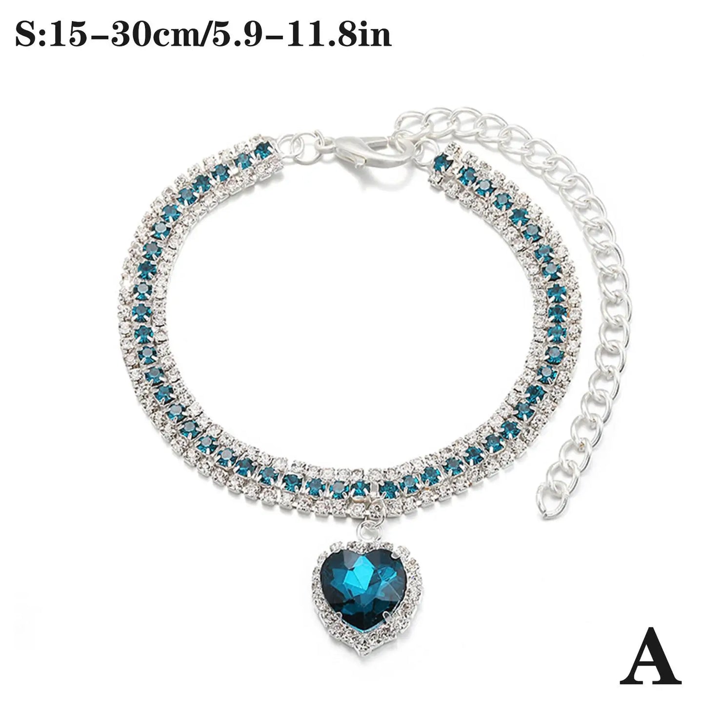 Rhinestone Cat Collar with Crystal Pendant
