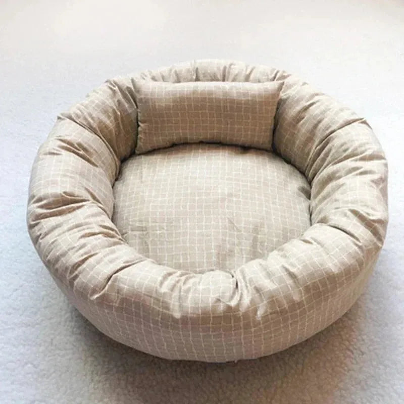 Premium Plush Pet Bed - Comfortable Basket for Small to Large Dogs & Cats