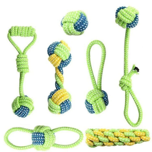 Interactive Cotton Rope Dog Toy - Durable Chew Toy for Small & Large Dogs