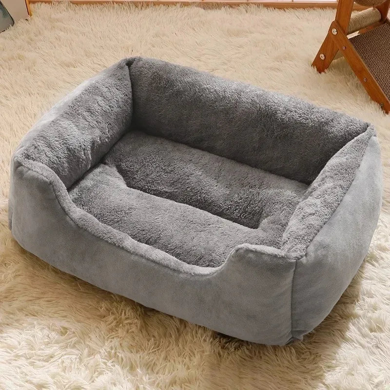 Premium Plush Pet Bed - Soft Breathable Cushion Basket for Cats & Dogs
