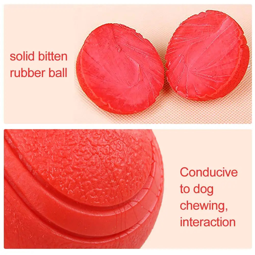 Durable Rubber Ball Dog Toy - Bite-Resistant Interactive Play Ball