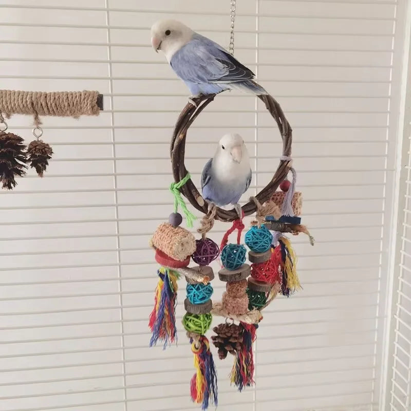 Parrot Biting and Chewing Toy Set