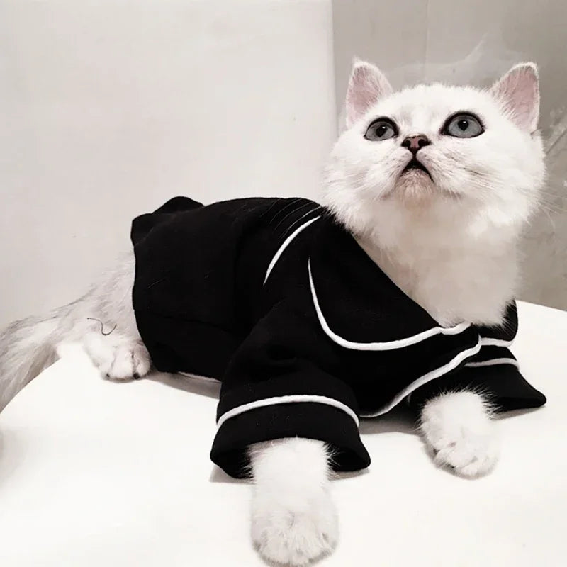 Christmas Cat Hoodie Costume - Winter Pet Sweatshirt for Small Dogs & Cats