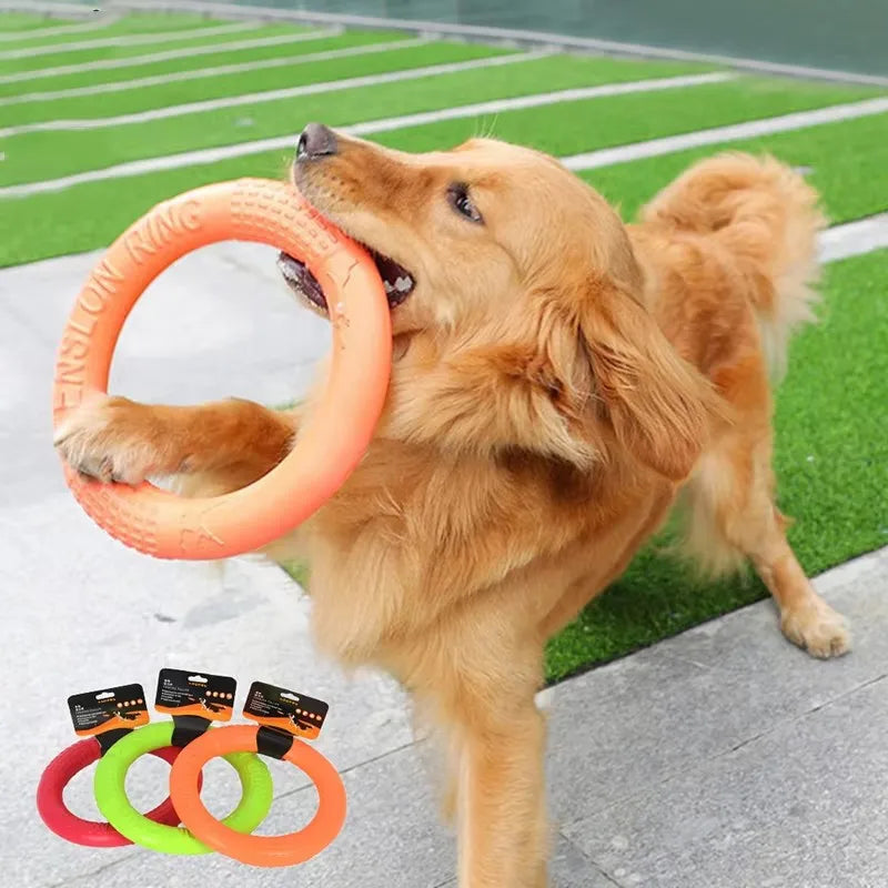 Premium EVA Pet Flying Disk - Interactive Training Ring Puller for Dogs