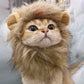 Lion Mane Cat Costume - Adjustable Pet Headgear for Cats and Dogs