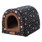 Warm Foldable Pet House with Star Print